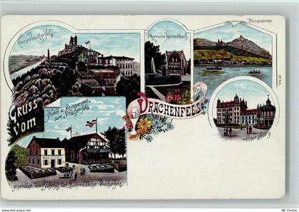 53639 W5330 Drachenfels Lithographie Ruine Drachenfels Chorruine Heister... - 13216756