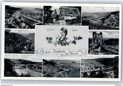 56841 W5580 Traben-Trarbach - Ruine Grevenburg, Bad Wildstein, Fachwerkh... - 51052624