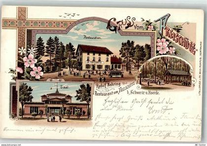 58239 W5840 Schwerte Lithographie Gasthaus zum Freischütz - 13643545