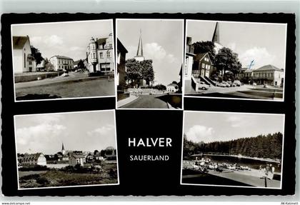 58553 W5884 Halver Foto AK Nicolai Kirche Freibad Auto Sauerland - 39453458