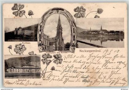 69151 W6903 Neckargemünd - Kurhaus Bahnhof Marktplatz Kirche - 52092070