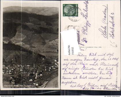 731932 Foto AK Hausach Blick vom Spitzfelsen