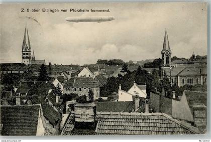 76275 W7505 Ettlingen Foto AK Zeppelin Z6 über Ettlingen - 13660865