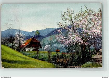 77793 W7625 Gutach Schwarzwaldbahn 1918 - Schwarzwaldhaus hinter blühend... - 39591862