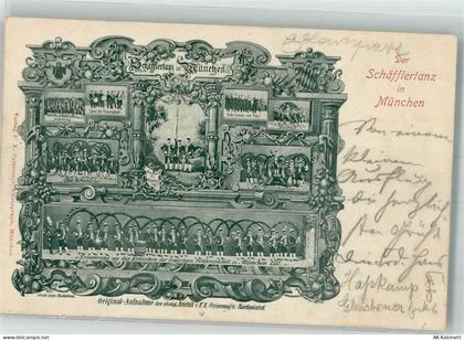 80331 W8000 München 1903 Künstlerkarte Szenen aus dem Schäfflertanz im o... - 39926152
