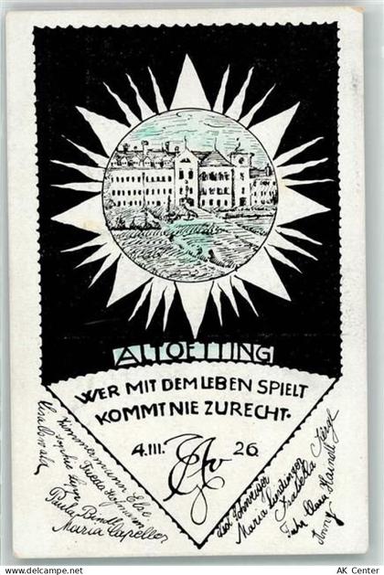 84503 W8262 Altötting 1926 - Studentenwappen Goethe-Zitat Studentika - 13458245