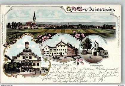 85080 W8074 Gaimersheim 1905 Lithographie Rathaus Mohrbrauerei Rupp Gnad... - 13638047