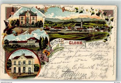 85625 W8019 Glonn , Kr Ebersberg, Oberbay 1902 Lithographie Schloß Zinne... - 13633004