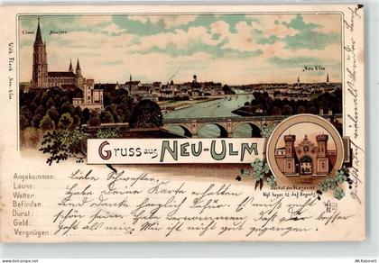 89231 W7910 Neu-Ulm 1902 - Brücke Münster Kasernenportal - 52103215