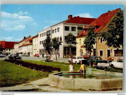 95643 W8593 Tirschenreuth Foto AK Marktplatz mit Brunnen Mercedes Verlag... - 38195636