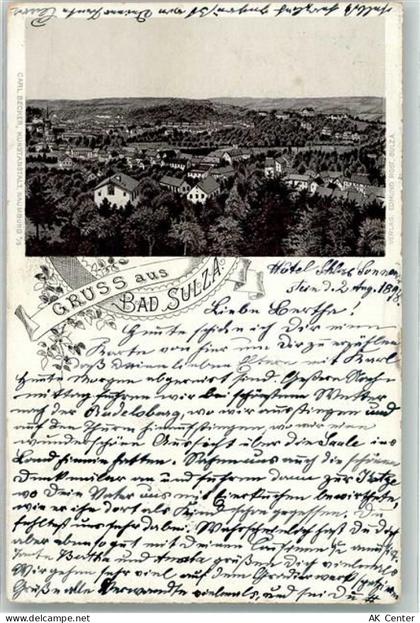 99518 O5322 Bad Sulza 1898 Lithographie Vorläufer Bad Sulza Bahnpost Ber... - 13630336