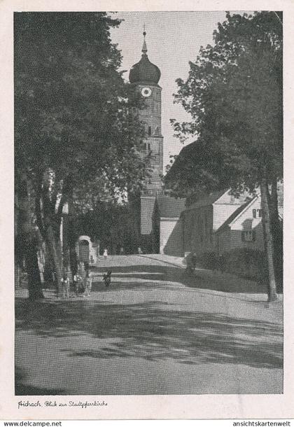 Aichach Blick zur Stadtpfarrkirche ngl #122.793