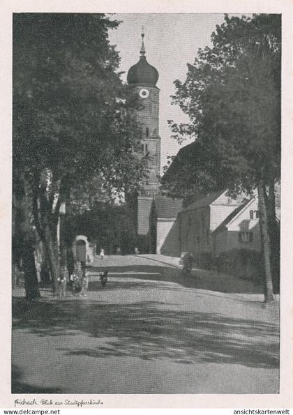 Aichach Blick zur Stadtpfarrkirche ngl #122.808