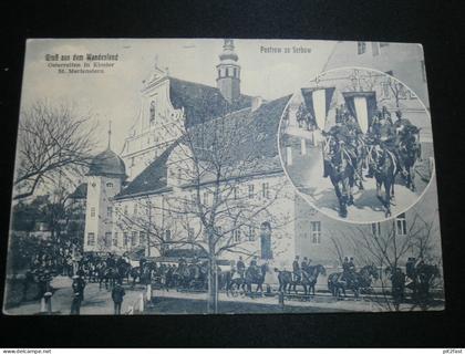 Osterreiten in Kloster Sankt Marienstern , ca. 1910 , Panschwitz-Kuckau , Bautzen , alte Ansichtskarte , AK , CPA !!