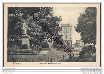 Parchim - Wall mit Moltkedenkmal