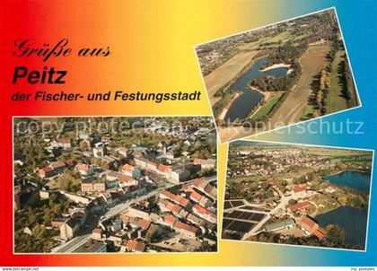 Peitz Fliegeraufnahme Stadtbild Badesee Garkoschke Peitzer Teichlandschaft