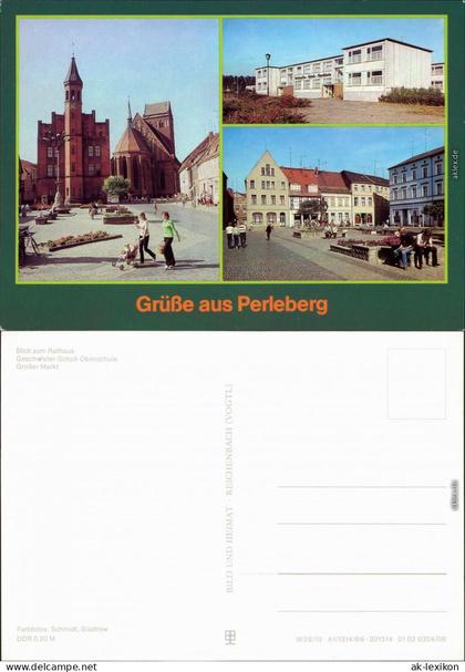 Perleberg Rathaus, Geschwister-Scholl-Oberschule, Großer Markt 1986