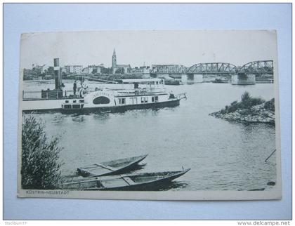 Küstrin ,  Cüstrin  , Schöne Karte 1931, Schiff  VICTORIA   mit Marke + Stempel