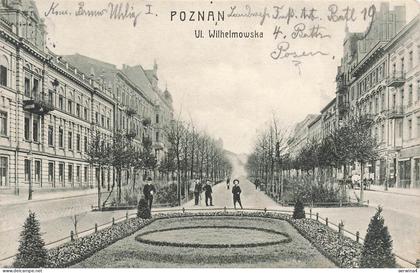 AK Posen Poznan UI. Wilhelmowksa Straßenansicht Posen 1915 Feldpostkarte