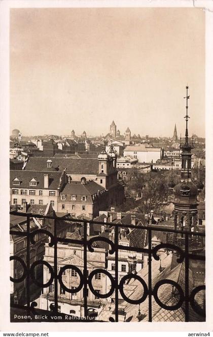 AK Posen Stadtzentrum Posen 1941 gelaufen Postkarte