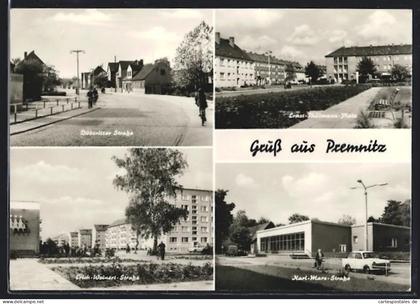 AK Premnitz, Döberitzer Strasse, Ernst-Thälmann-Platz, Otto-Winzer-Strasse, Karl-Marx-Strasse