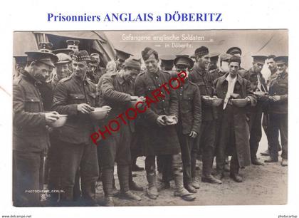 DÖBERITZ-Gefangene ENGLÄNDER-Prisonniers Anglais-CARTE PHOTO Allemande-Guerre 14-18-1WK-Militaria-Deutschland-