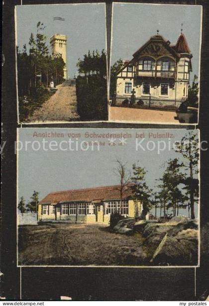 Pulsnitz Sachsen Schwedenstein Turm Teilansichten