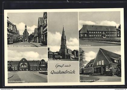 AK Quakenbrück, Bahnhof, Krankenhaus Bethanien, Postschule