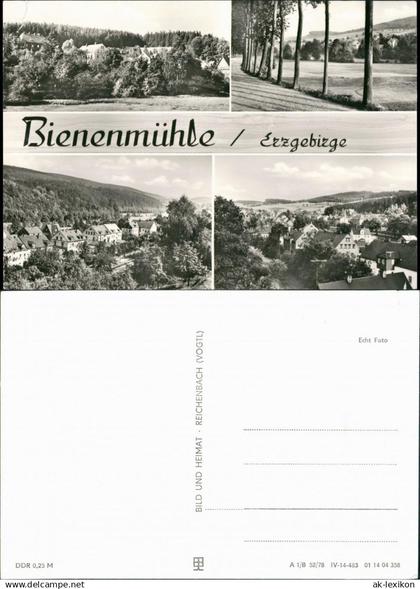 Rechenberg-Bienenmühle Erzgebirge DDR Mehrbild-AK 4 Foto-Ansichten 1978