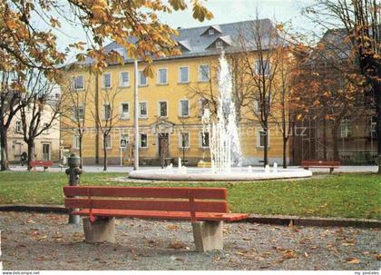 Rehau Bayerische Ostmark Maxplatz Springbrunnen Rathaus
