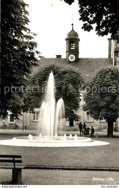 Rehau Oberfranken Maxplatz Rathaus neuer Brunnen
