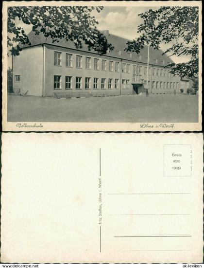 Ansichtskarte Löhne Partie an der Volkshochschule 1934