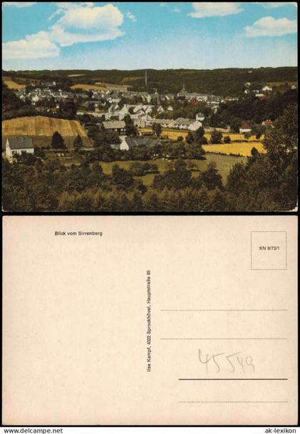 Ansichtskarte Sprockhövel Blick vom Sirrenberg 1973