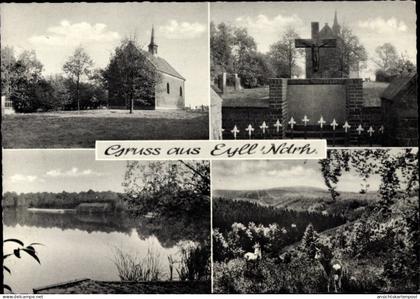 CPA Eyll Kerken am Niederrhein, Denkmal, Kirche, Landschaft