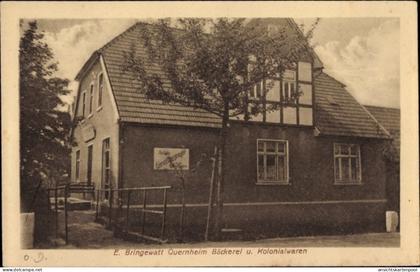 CPA Quernheim Kirchlengern Ostwestfalen, Bäckerei und Kolonialwarenhandlung