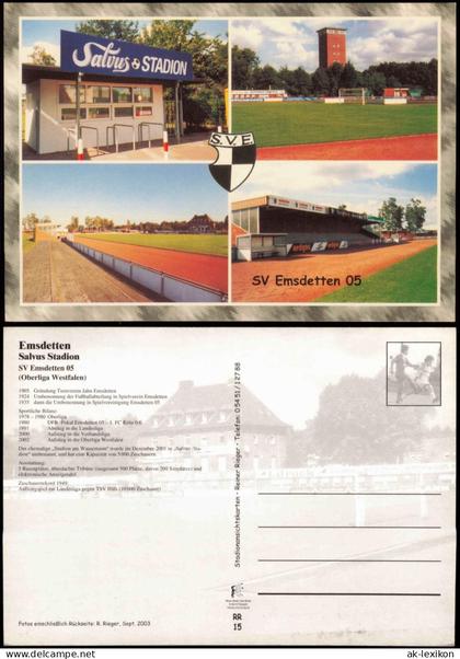 Emsdetten Mehrbild-AK Salvus Stadion Fussball Stadion Stadium 2003