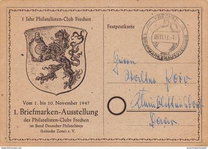 Frechen Briefmarken-Ausstellung 1947 gl09.11.47 #196.665