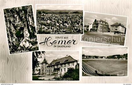 Hemer NRW Gesamtansicht Stadion Haus-Hemer Felsenmeer-Kapelle