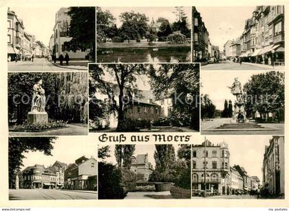 Moers Moers Teilansichten Zentrum Teich Denkmal