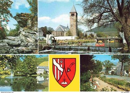 Saalhausen Lennestadt Sauerland NRW Teilansichten Kirche Park