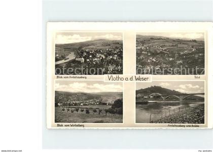 Vlotho Weser Herford NRW Panorama Blick vom Amtshausberg Winterberg Weser Brueck