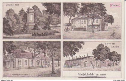 Voerde-Friedrichsfeld Denkmal Post Clubhaus Stallungen feldpgl1918 #220.011