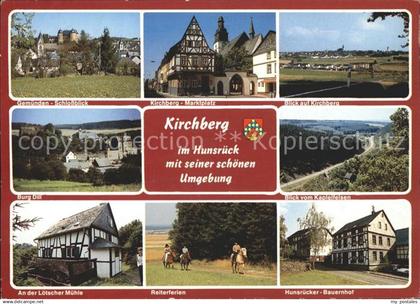 Kirchberg Hunsrueck Gemuenden Schlossblick Marktplatz Kirchberg Burg Dill Burg v