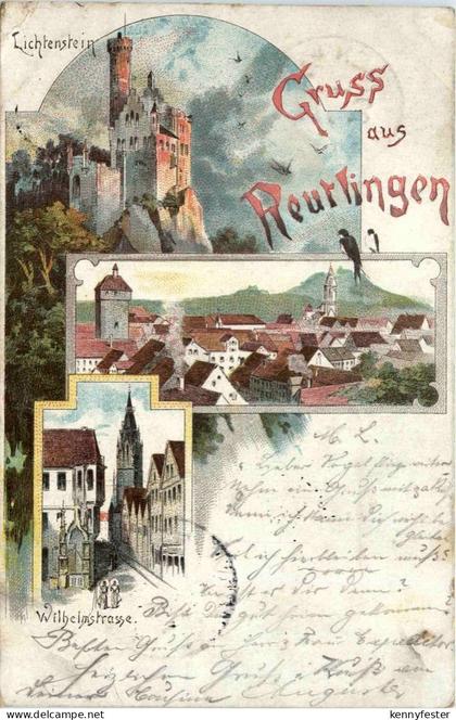Gruss aus Reutlingen - Litho