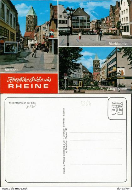 Rheine Westfalen Mehrbildkarte von Rheine mit Marktplatz & Altstadt 1990