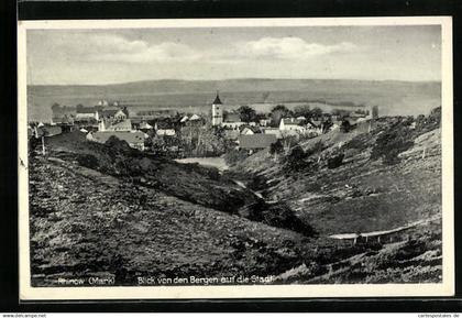 AK Rhinow /Mark, Blick von den Bergen auf den Ort