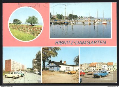 AK Ribnitz-Damgarten, Seglerhafen, Sportlerheim und Marktplatz