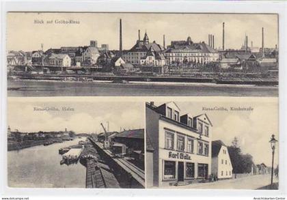 39032684 - Groeba-Riesa a. Elbe mit Blick auf Groeba-Riesa, Riesa-Groeba Hafen und Riesa-Groeba Kirchstrasse gelaufen a