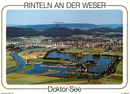 Rinteln Weserpartie Fliegeraufnahme