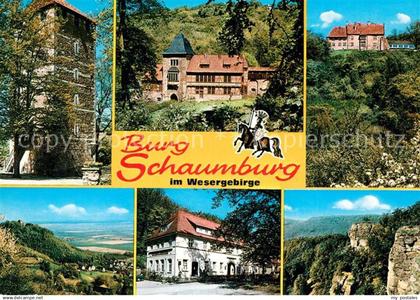 Schaumburg Rinteln Burg Schaumburg im Wesergebirge Felsen Landschaftspanorama